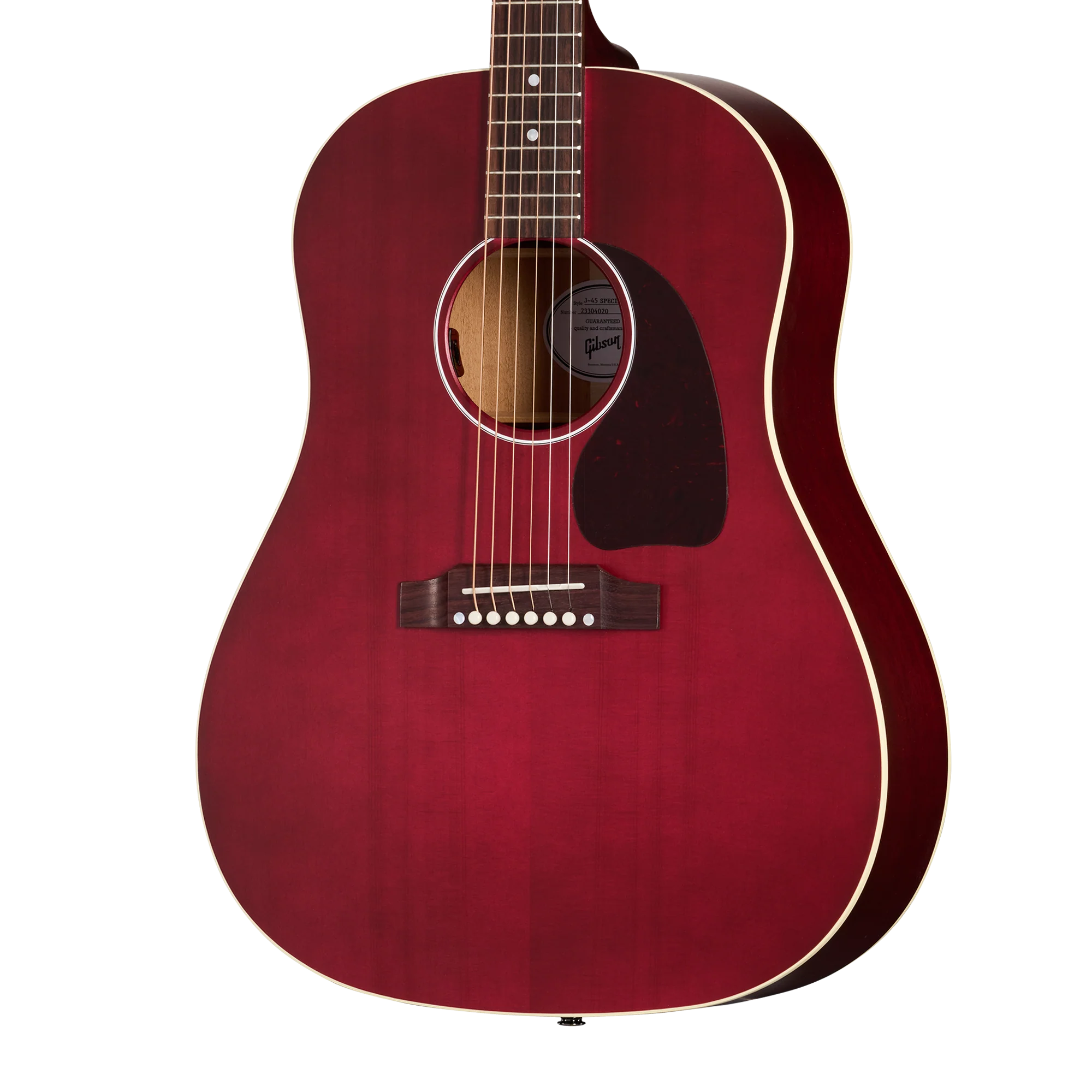 Gibson J45 Special Satin Acoustic Guitar - Wine Red - Image 2