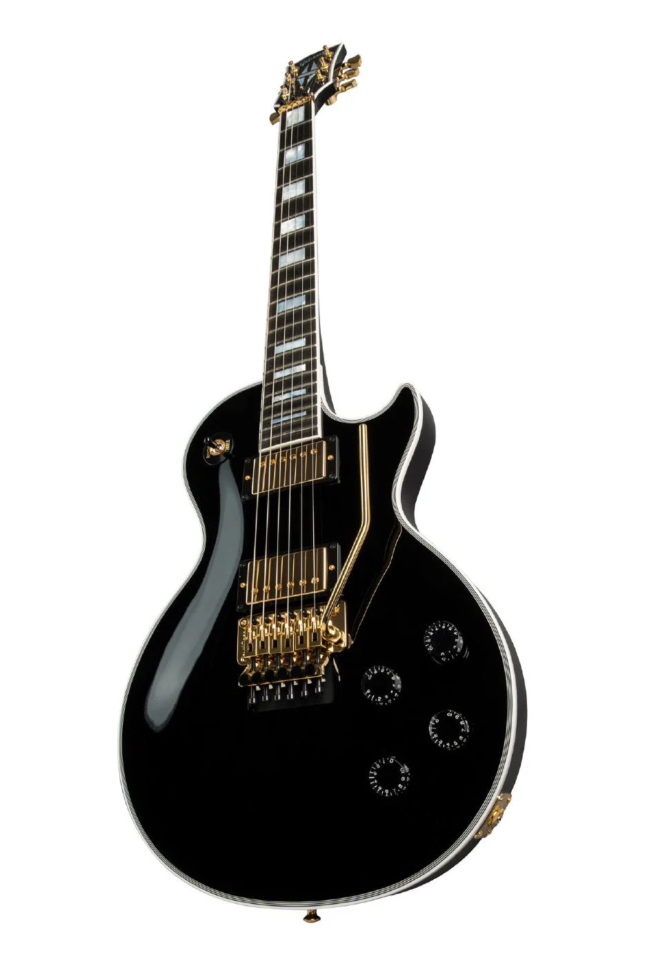 Gibson Les Paul Axcess Custom Electric Guitar with Ebony Fingerboard Floyd Rose Gloss - Ebony - Image 3