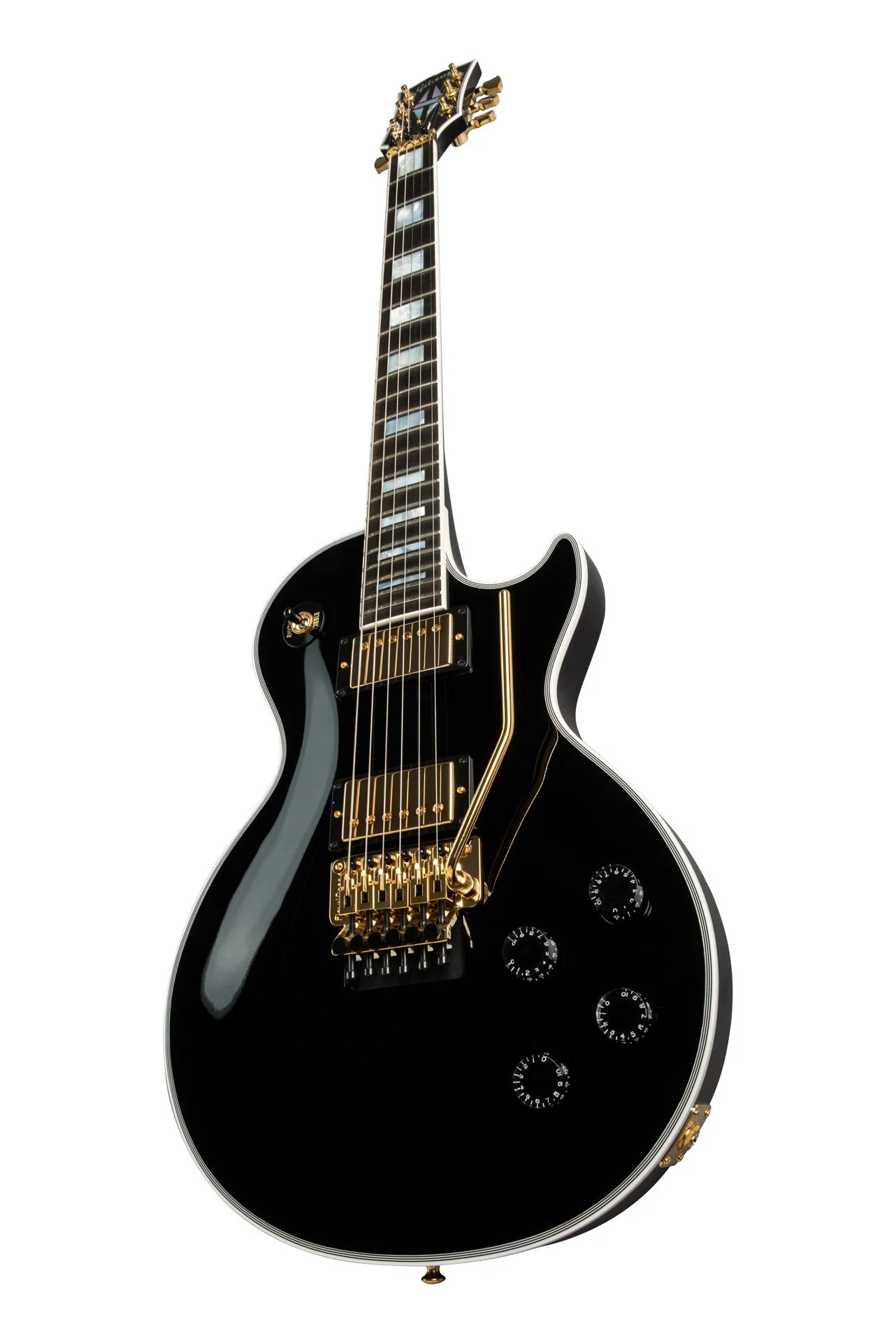 Gibson Les Paul Axcess Custom Electric Guitar with Ebony Fingerboard Floyd Rose Gloss - Ebony - Image 8