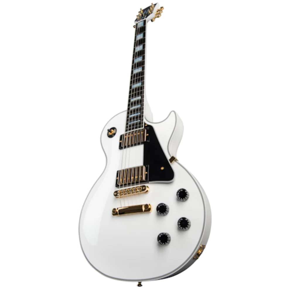Gibson Les Paul Custom Electric Guitar with EB FB Alpine White Gloss - Image 5