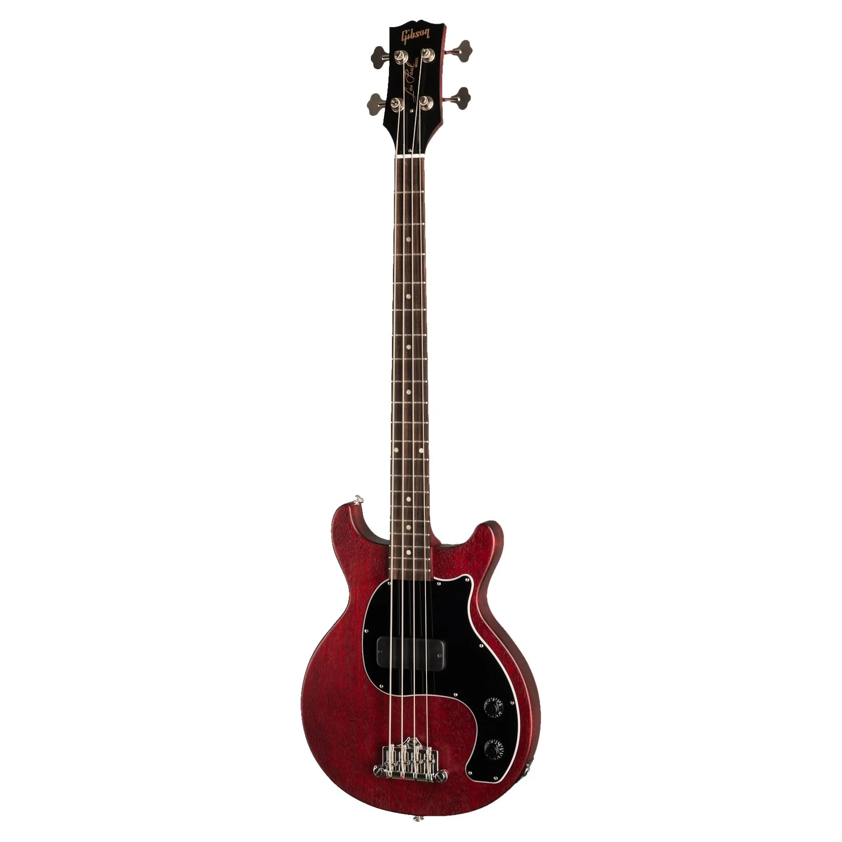 Gibson Les Paul Junior Tribute Double Cut Bass Guitar - Worn Cherry - Image 2