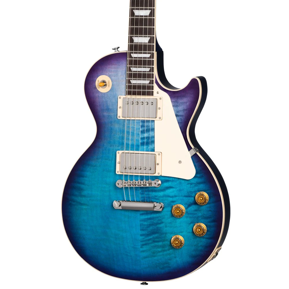 Gibson Les Paul Standard 50's Figured Top Electric Guitar - Blueberry Burst - Image 3