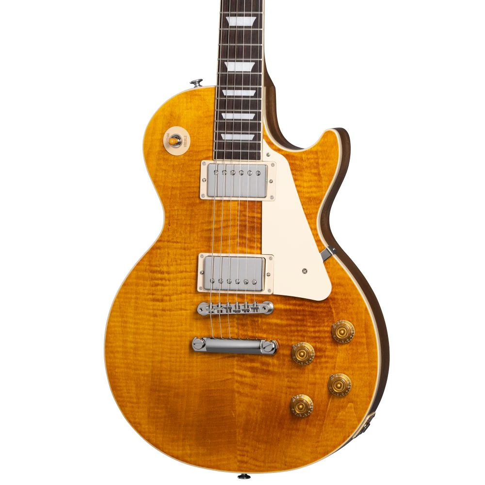 Gibson Les Paul Standard 50's Figured Top Electric Guitar - Honey Amber - Image 3