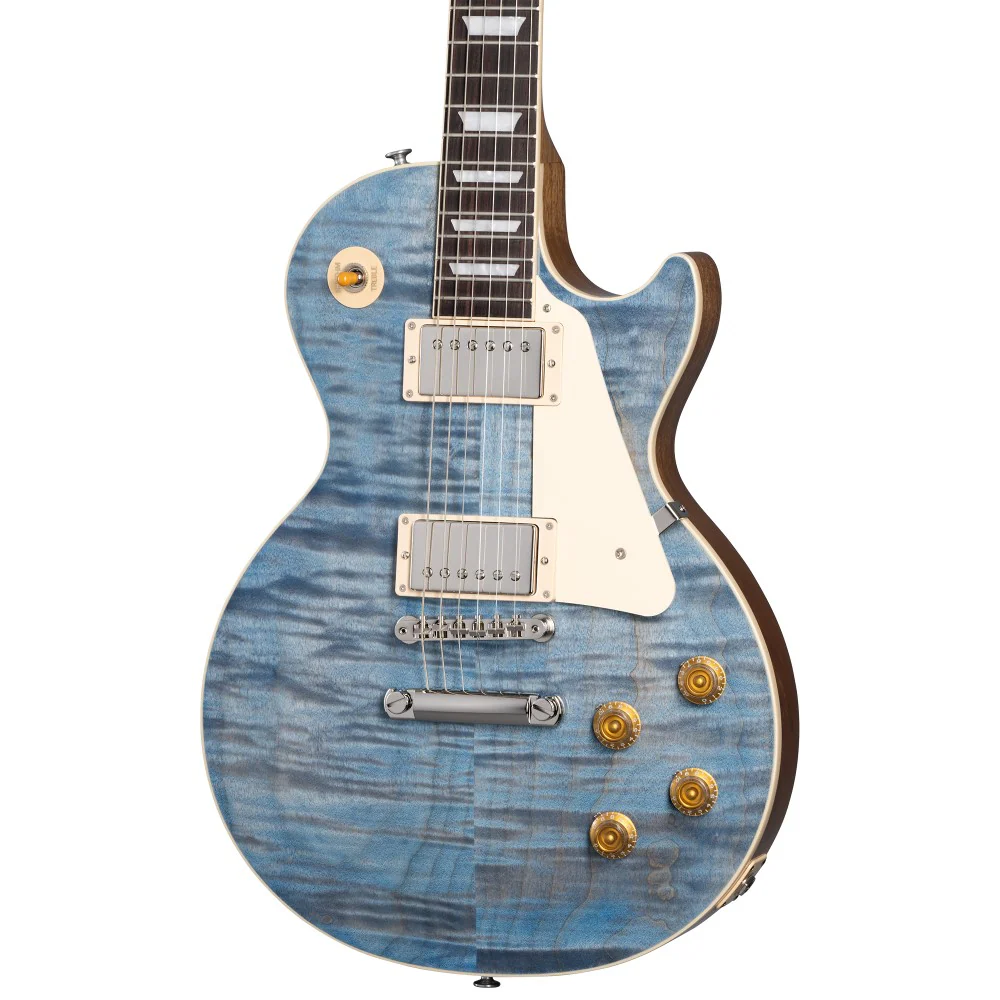 Gibson Les Paul Standard 50's Figured Top Electric Guitar - Ocean Blue - Image 3