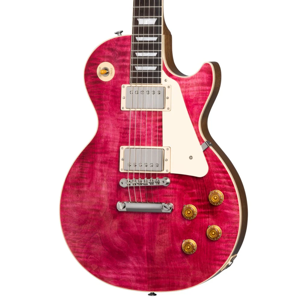 Gibson Les Paul Standard 50's Figured Top Electric Guitar - Translucent Fuschia - Image 3