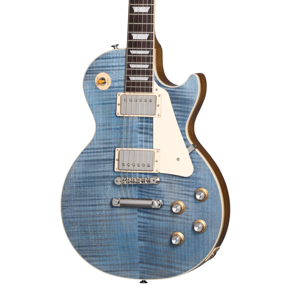 Gibson Les Paul Standard 60s Figured Top Electric Guitar - Ocean Blue - Image 2