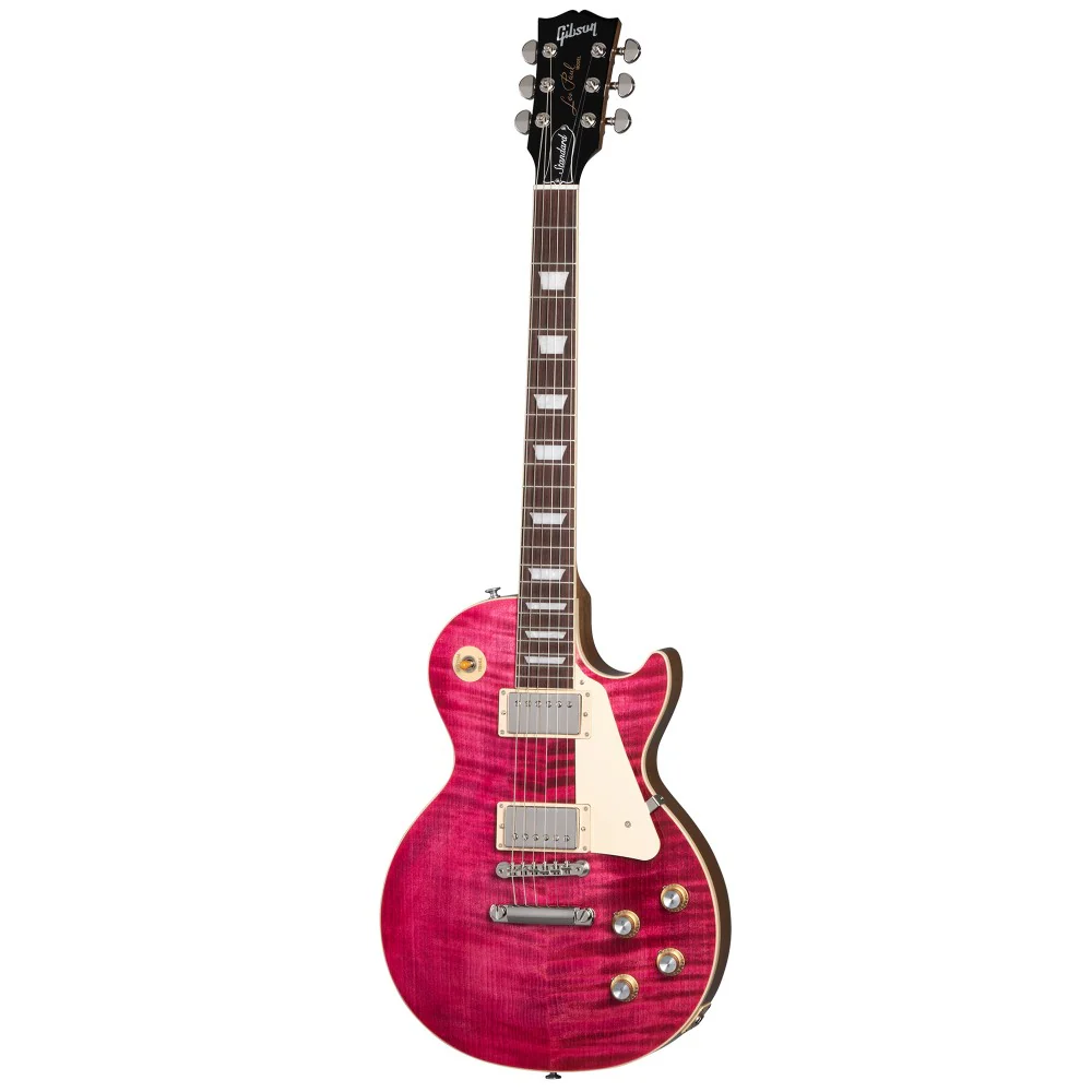 Gibson Les Paul Standard 60s Figured Top Electric Guitar - Translucent Fuschia - Image 7