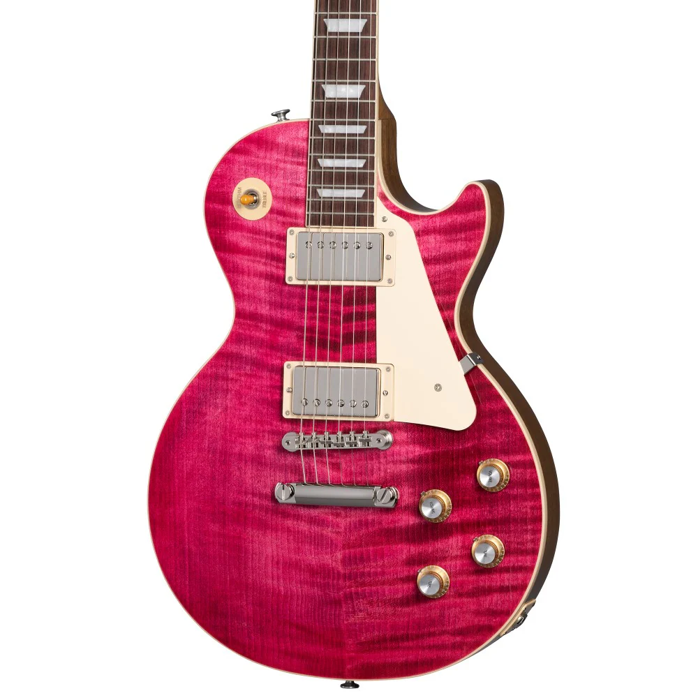 Gibson Les Paul Standard 60s Figured Top Electric Guitar - Translucent Fuschia - Image 9