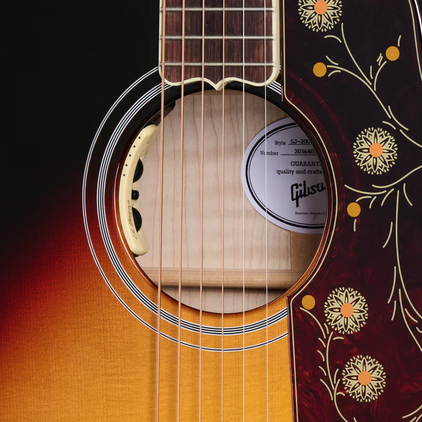 Gibson Montana Premium SJ200 Standard Maple Acoustic Guitar - Tri Burst - Image 3