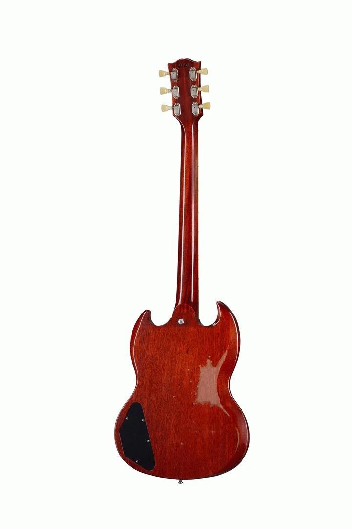 Gibson Murphy 64 SG Standard Electric Guitar with Maestro Vibrola Heavy Aged Faded Cherry - Image 5