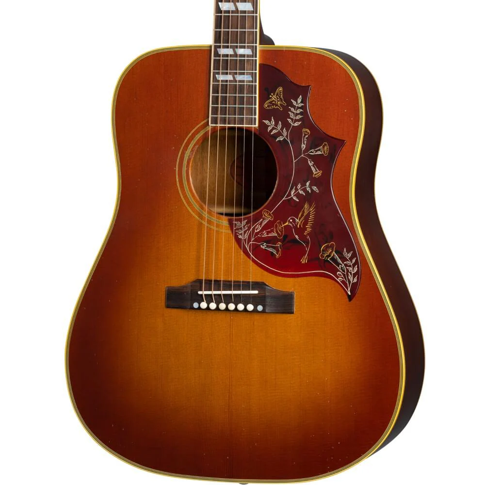 Gibson Murphy Lab 1960 Hummingbird Acoustic Guitar - Light Aged Heritage Cherry Sunburst - Image 7