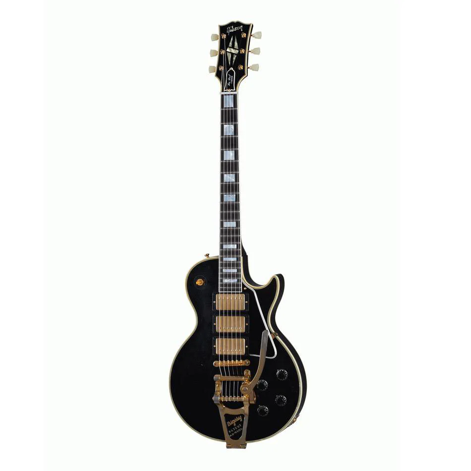 Gibson Murphy Lab 57 Les Paul Custom 3PU Electric Guitar with Bigsby Light Aged Ebony - Image 4