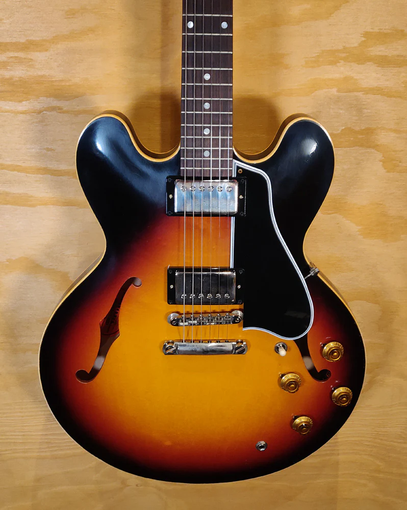 Gibson Murphy Lab '58 ES-335 Electric Guitar in Light Aged Triburst - Image 2