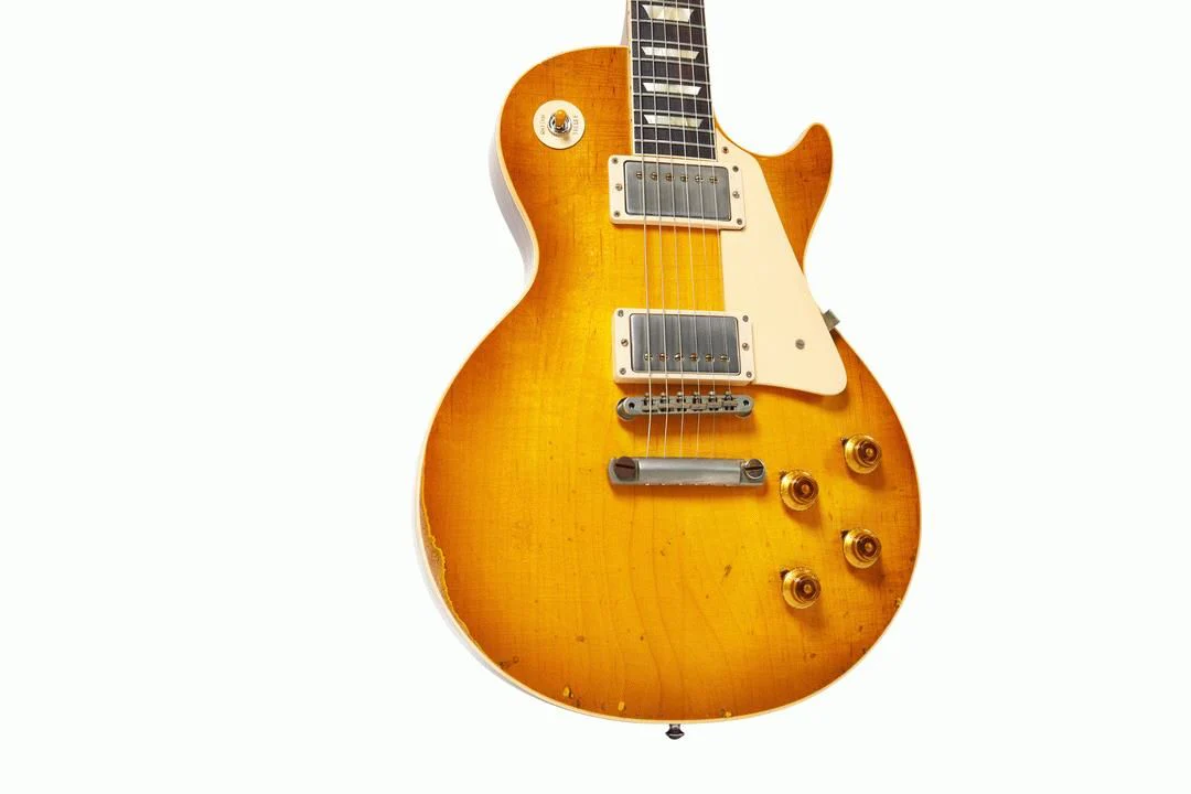 Gibson Murphy Lab 58 Les Paul Standard Electric Guitar Heavy Aged Lemon Burst - Image 2