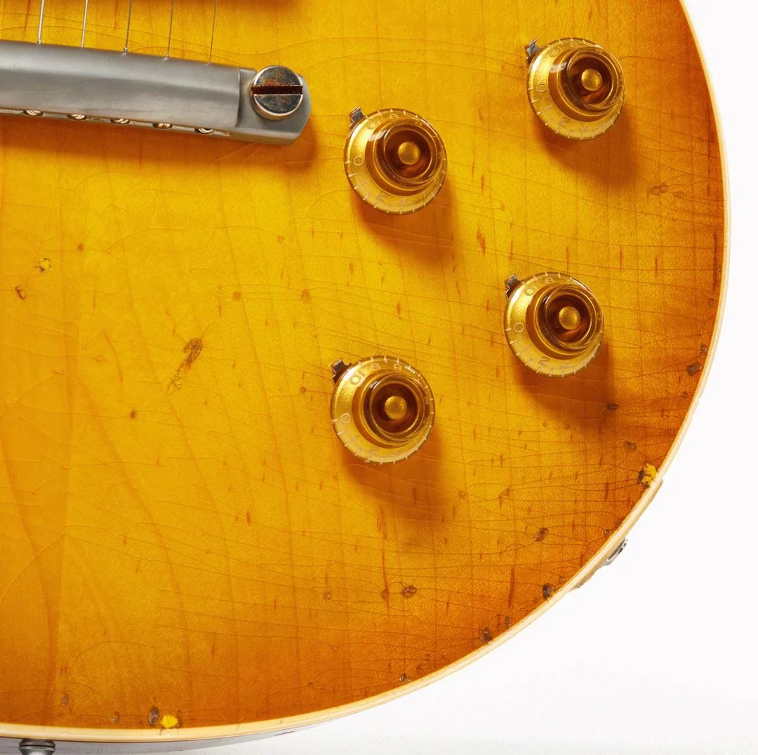 Gibson Murphy Lab 58 Les Paul Standard Electric Guitar Heavy Aged Lemon Burst - Image 4