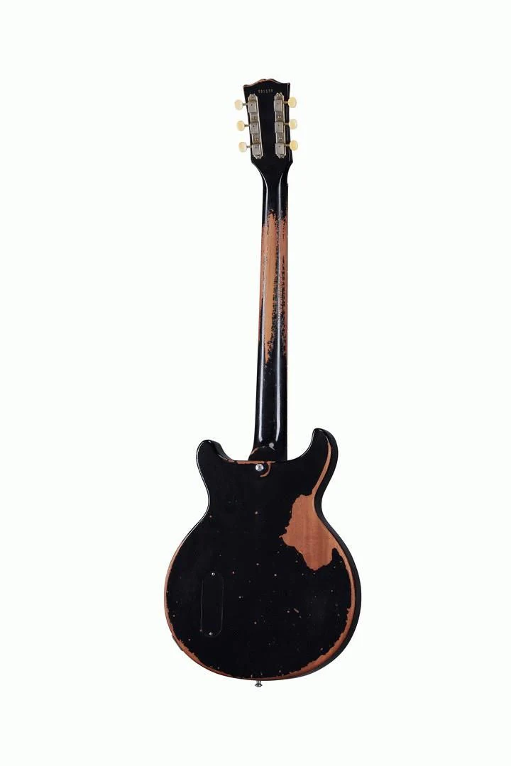 Gibson Murphy Lab 60 Les Paul Junior Electric Guitar Double Ultra Heavy Aged Ebony - Image 2