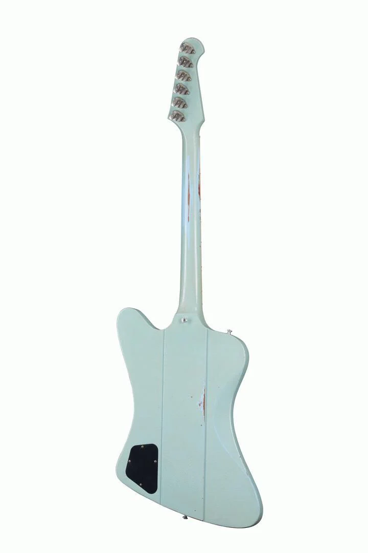 Gibson Murphy Lab 63 Firebird Electric Guitar with Maestro Vibrola Heavy Aged Frost Blue - Image 2