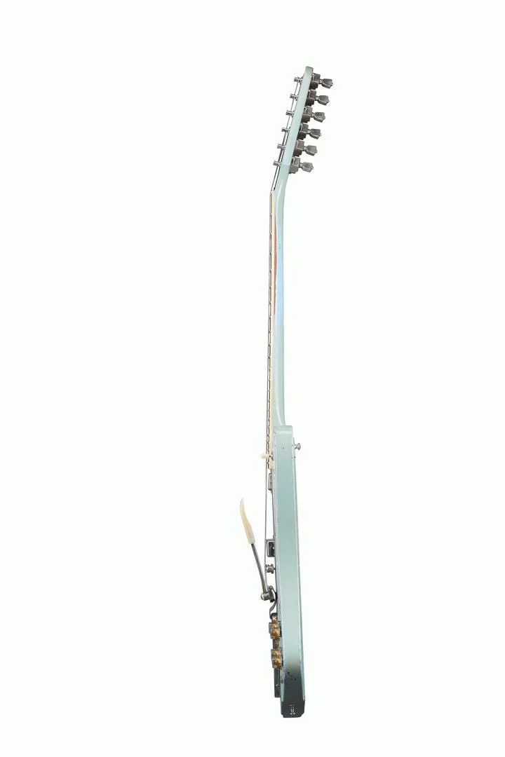 Gibson Murphy Lab 63 Firebird Electric Guitar with Maestro Vibrola Heavy Aged Frost Blue - Image 3