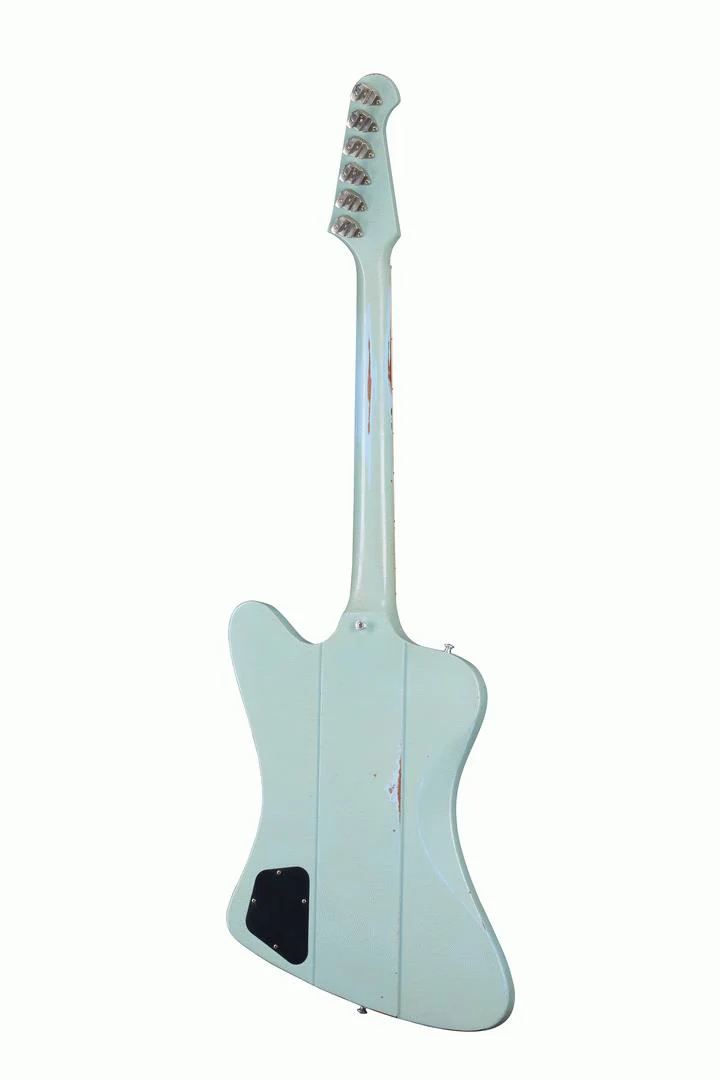 Gibson Murphy Lab 63 Firebird Electric Guitar with Maestro Vibrola Heavy Aged Frost Blue - Image 5