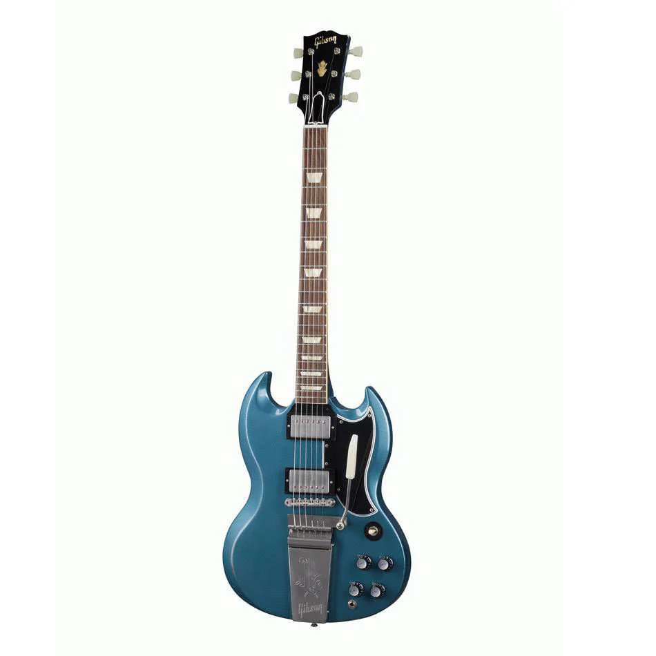 Gibson Murphy Lab 64 SG Standard Electric Guitar with Maestro Vibrola Light Aged Pelham Blue - Image 5