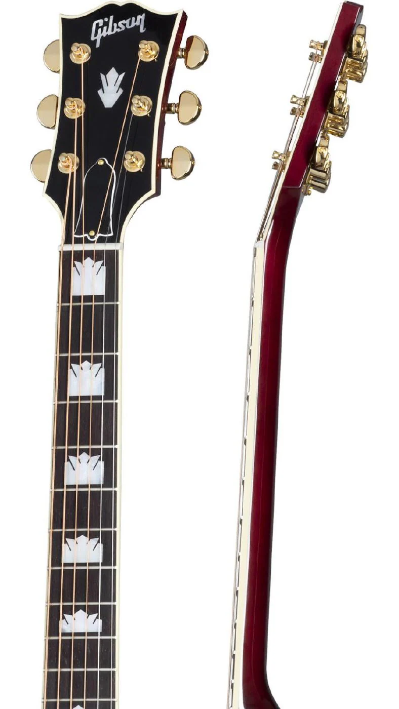 Gibson SJ200 Standard Acoustic Guitar - Maple Wine Red - Image 4