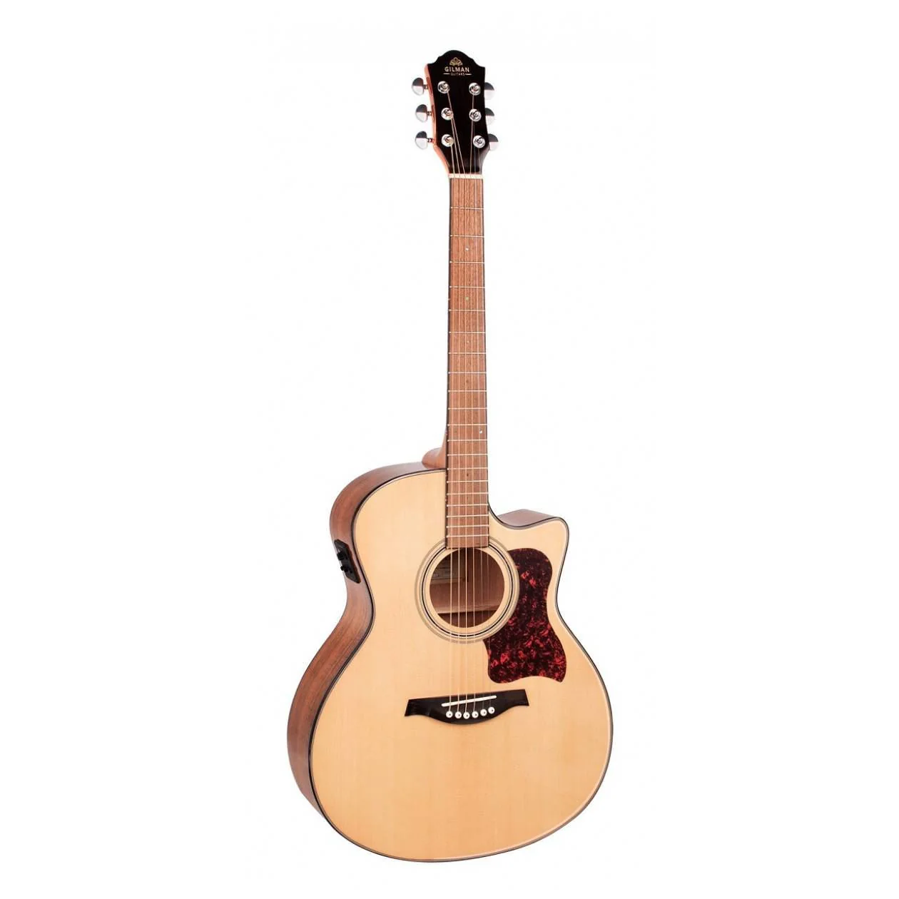 Gilman GA10CE Dreadnought Acoustic Guitar with Pickup in Natural Gloss - Image 3