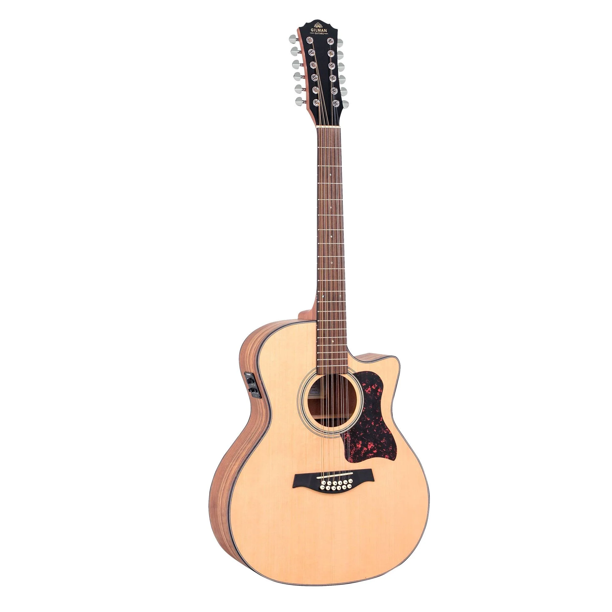 Gilman GA112CE 12-String Grand Auditorium Acoustic Guitar with Pickup in Natural Satin - Image 2