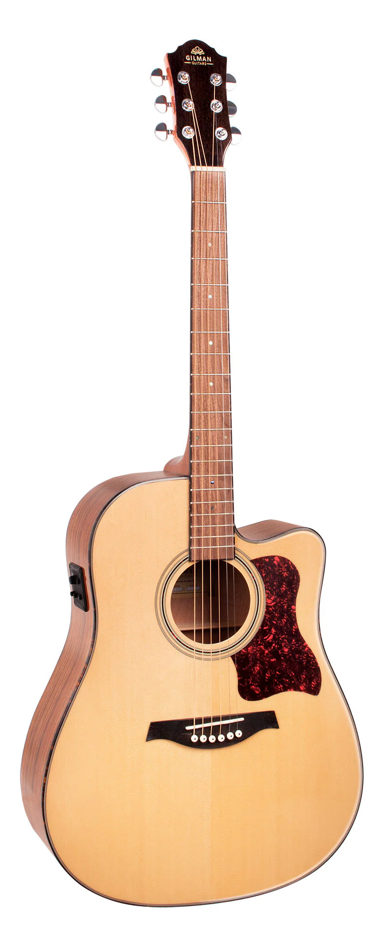 Gilman GD10CE Dreadnought Acoustic Guitar with Pickup in Natural Gloss - Image 2