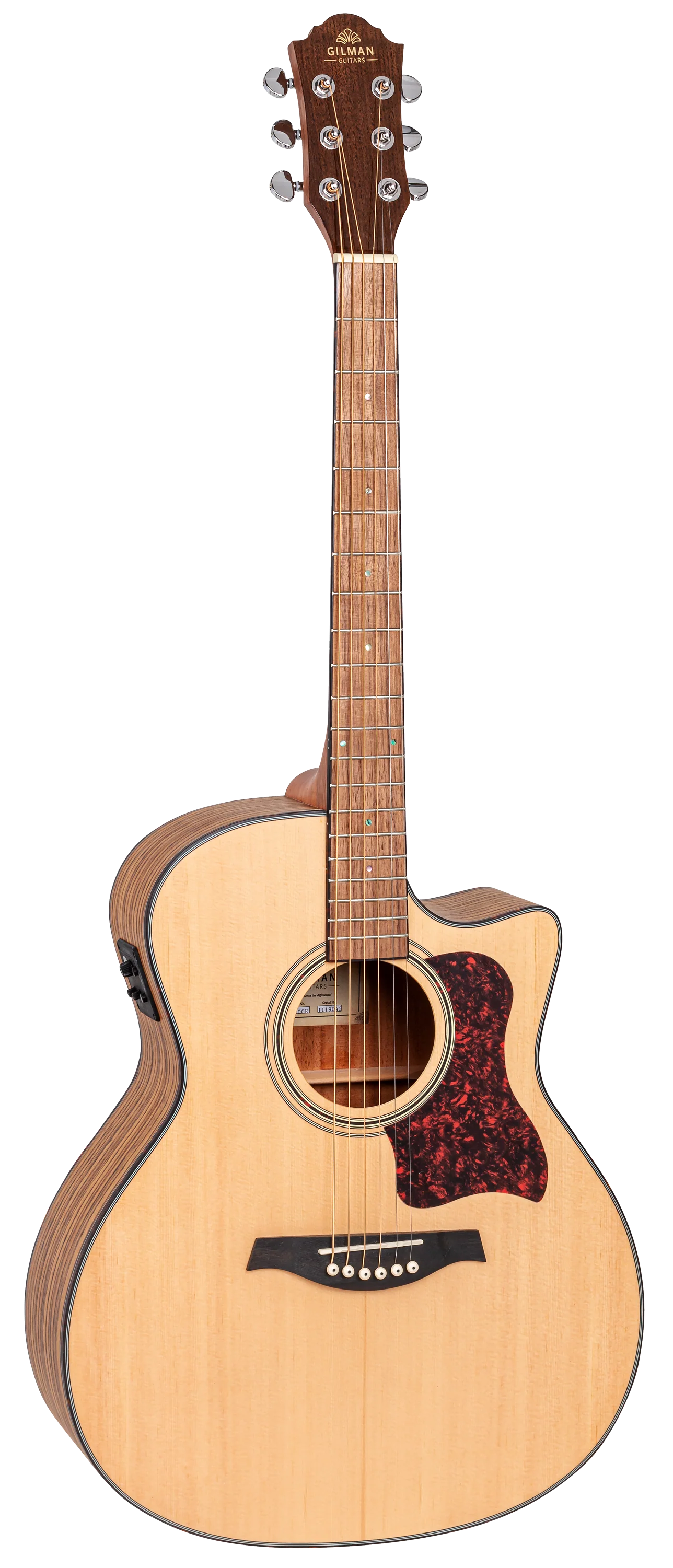 Gilman GOM10CE Orchestra Acoustic Guitar with Pickup in Natural Satin - Image 2