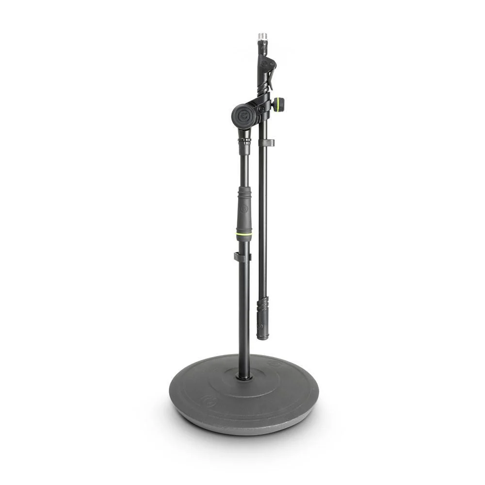 Gravity MS2222B Short Microphone Stand with Round Base & 2 Point Adjusting Tele Boom - Image 2