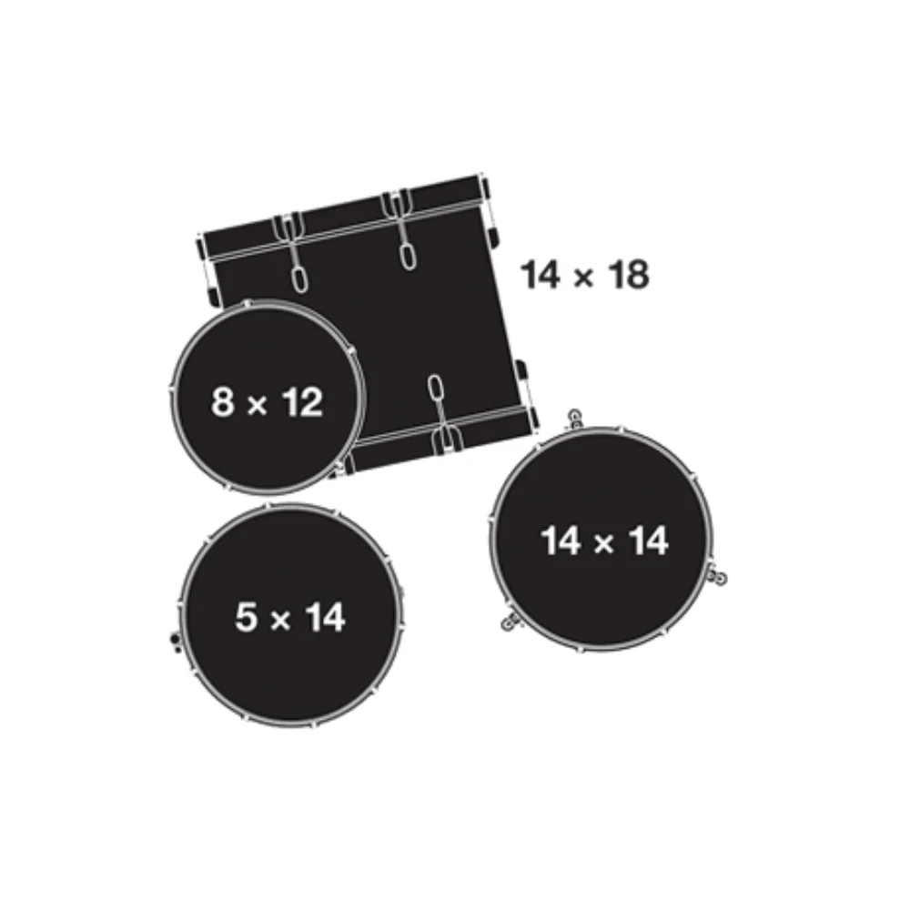 Gretsch Brooklyn 18/12/14+14S Shell Pack in Deep Black Marine Pearl - Image 3