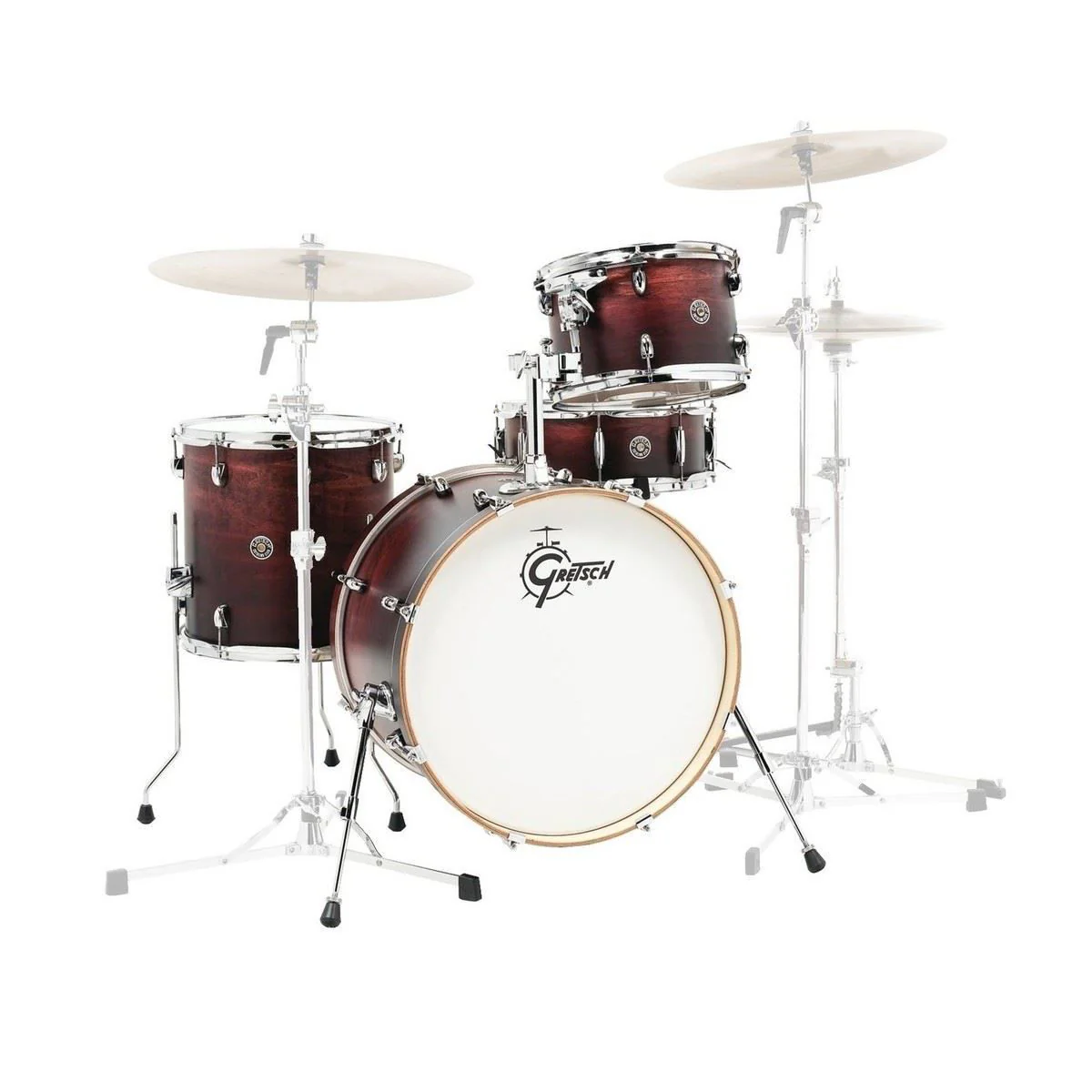 Gretsch Catalina Club 4pc Drum Kit with 20 Inch Kick - Satin Antique Fade - Image 4