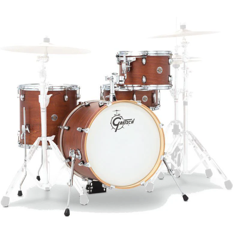 Gretsch Catalina Club 4pc Drum Kit with 20 Inch Kick - Satin Walnut Glaze - Image 4