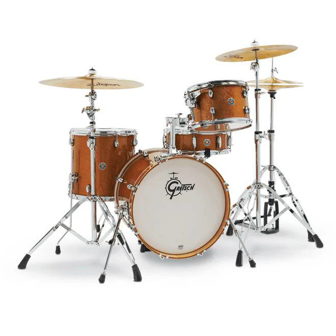Gretsch Catalina Club CC4 4-Piece Acoustic Drum Kit with 18 inch Bass Drum - Bronze Sparkle - Image 2