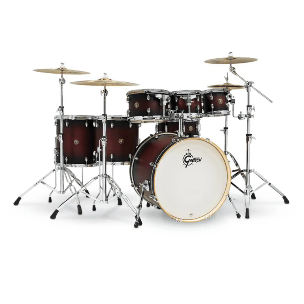 Gretsch Catalina Maple 22/8/10/12/14/16+14S 7pc Drum Shell Pack in Satin Deep Cherry Burst - Image 2