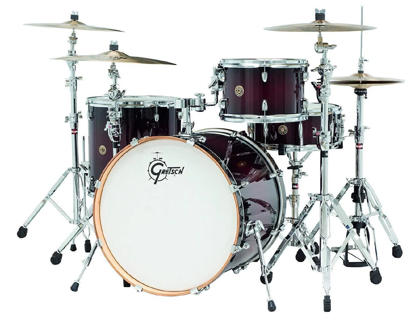 Gretsch Catalina Maple 4pc Drum Kit  with 22 inch Kick - Dark Cherry Burst - Image 2