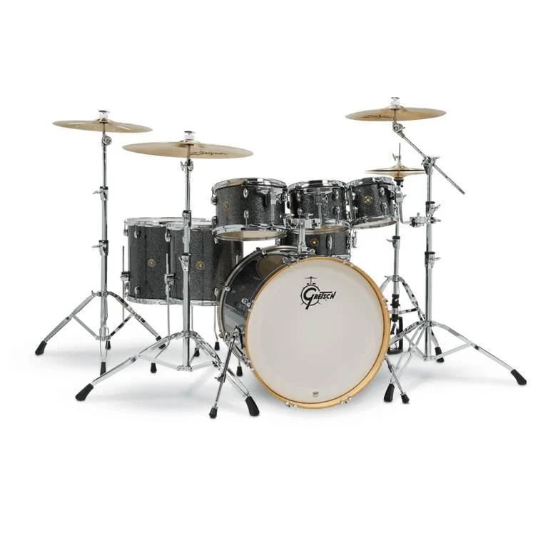 Gretsch Catalina Maple CM7 7-Piece Drum Kit with 22in Bass Drum in Black Stardust - Image 2