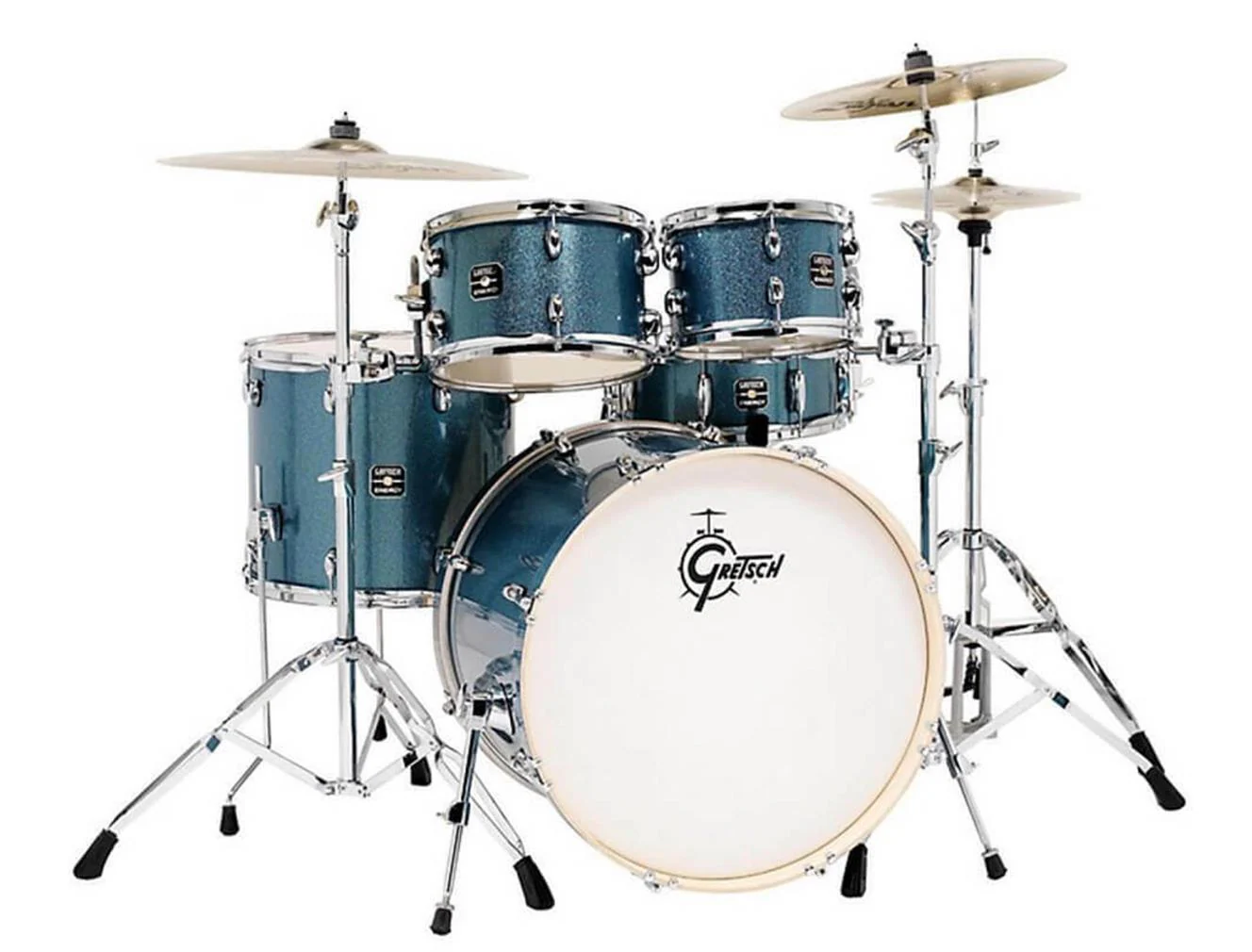Gretsch Energy 22 inch 5-piece Drum Kit in Blue Sparkle - Image 2