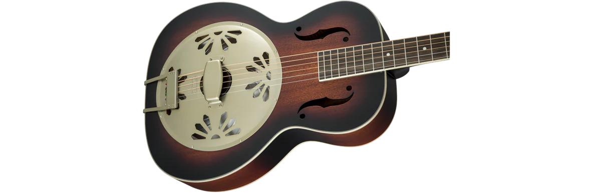 Gretsch G9241 Alligator Biscuit Round-Neck Acoustic/Electric Resonator w/Fishman Nashville Pickup - 2 Colour Sunburst - Image 4