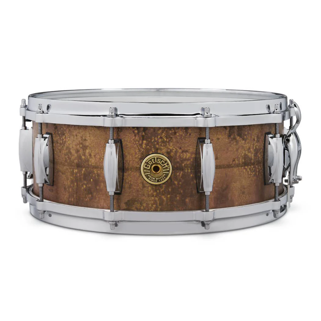Gretsch Keith Carlock Signature 14x5.5 Snare Drum in Vintage Patina Brass - Image 2