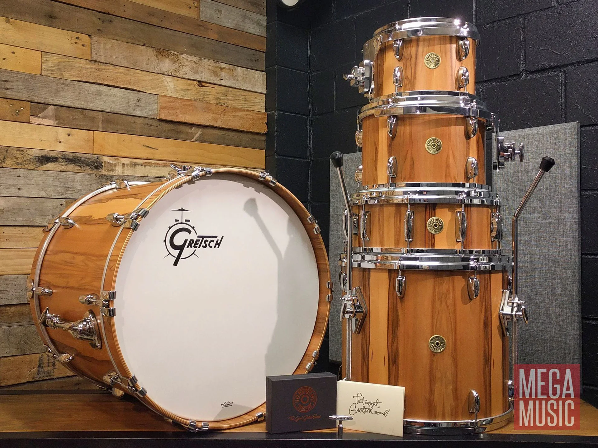 Gretsch USA Custom Exotic 5-Piece Drum Kit in Red Gum 1 of 25 - Image 5