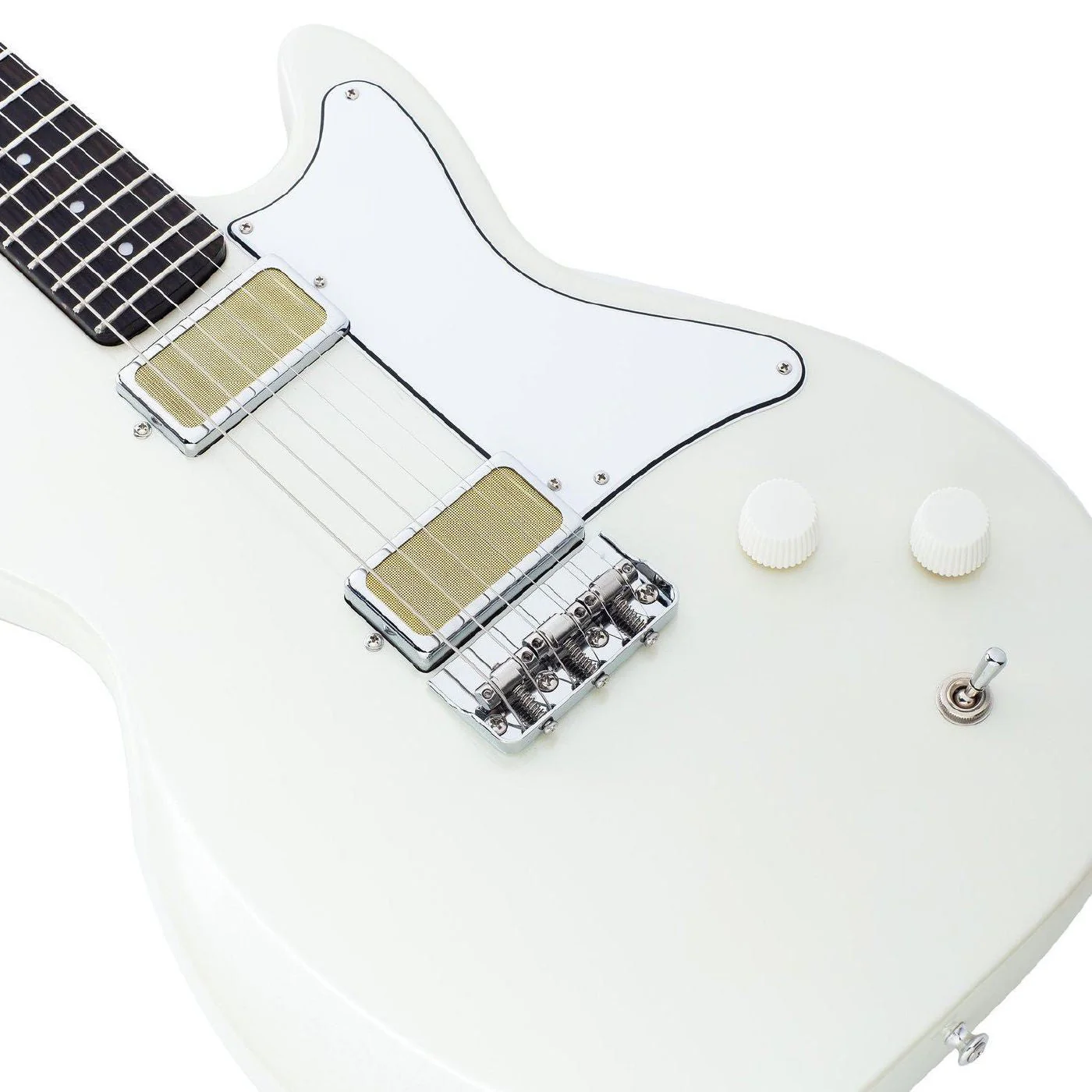 Harmony Jupiter Electric Guitar in Pearl White - Image 3