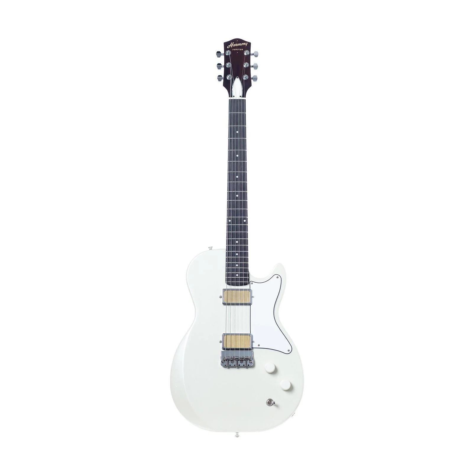 Harmony Jupiter Electric Guitar in Pearl White - Image 4