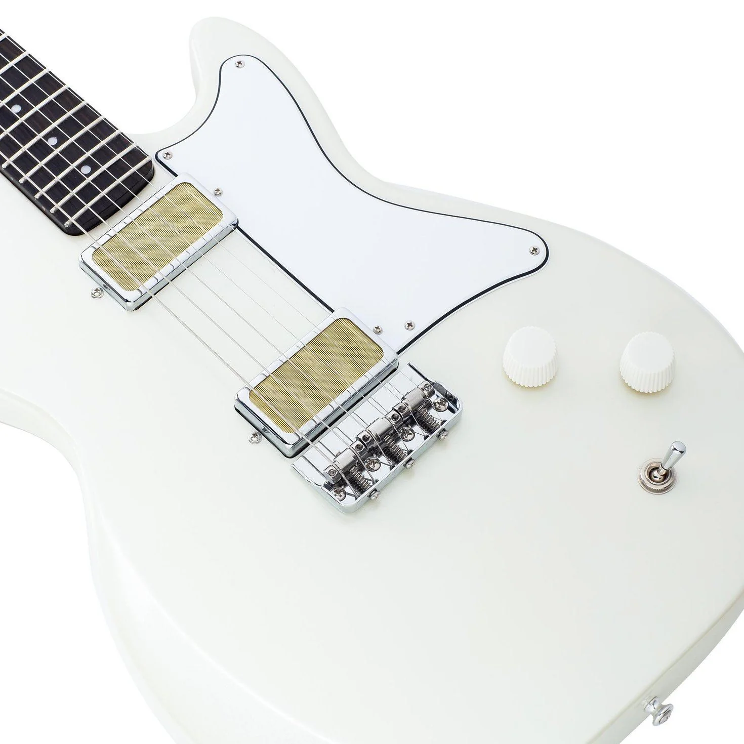 Harmony Jupiter Electric Guitar in Pearl White - Image 5
