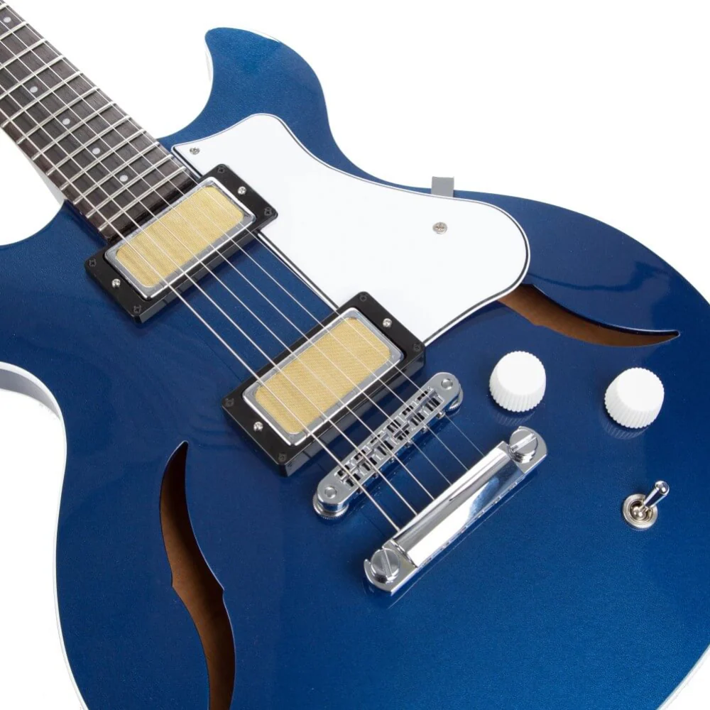 Harmony Standard Comet Semi-Hollow Electric Guitar - Pelham Blue - Image 4