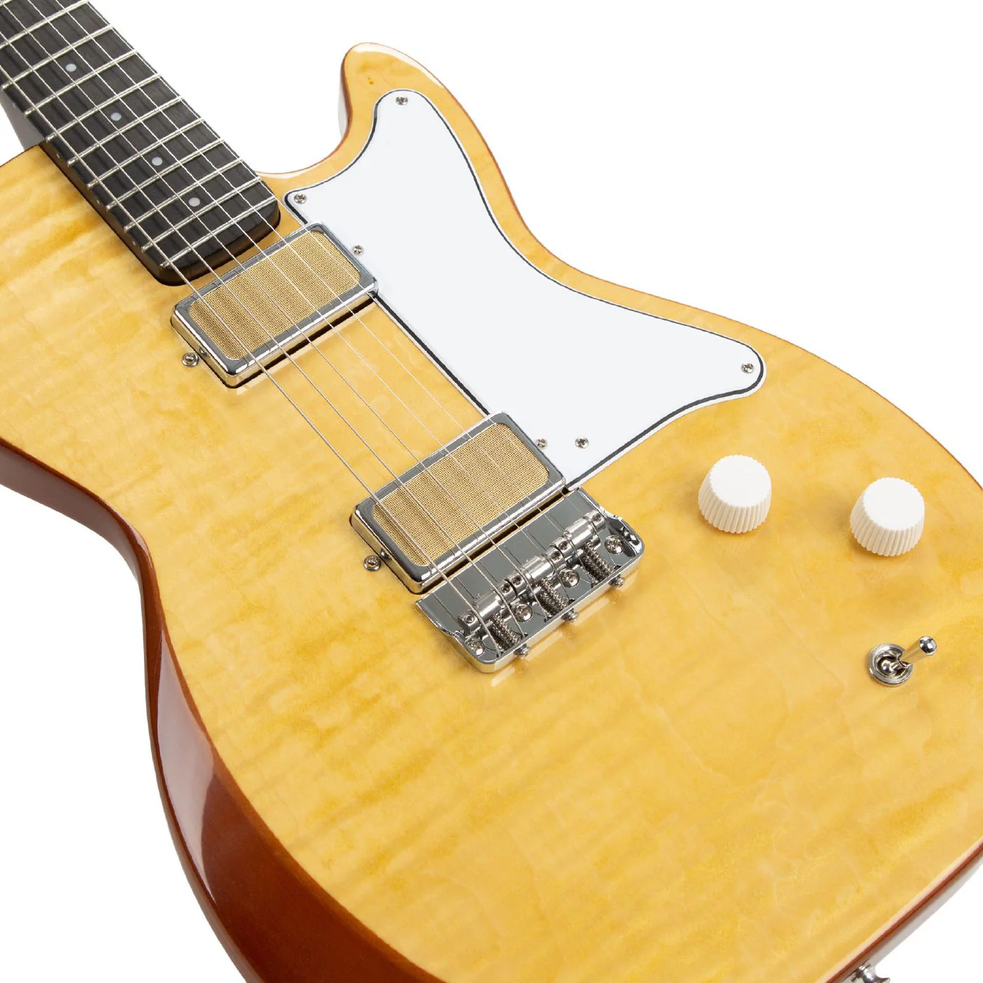 Harmony Standard Series Jupiter Electric Guitar with Flame Maple Top in Vintage Natural - Image 3