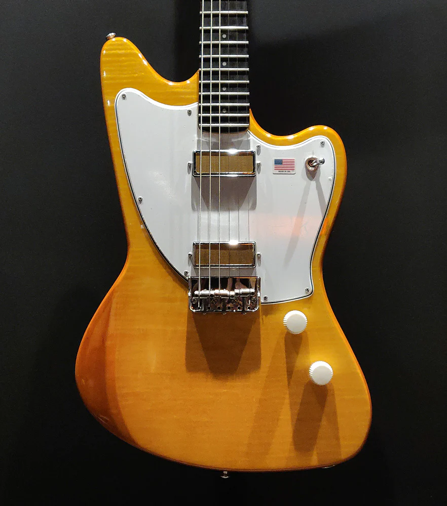 Harmony Standard Series Silhouette Electric Guitar with Flame Maple Top in Vintage Natural - Image 6