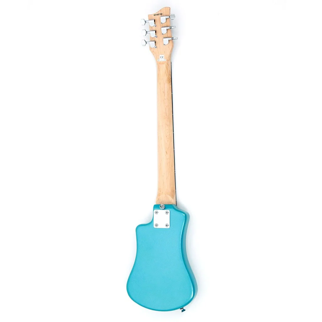 Hofner Shorty Compact Travel Electric Guitar with Accessory Pack - Blue - Image 13