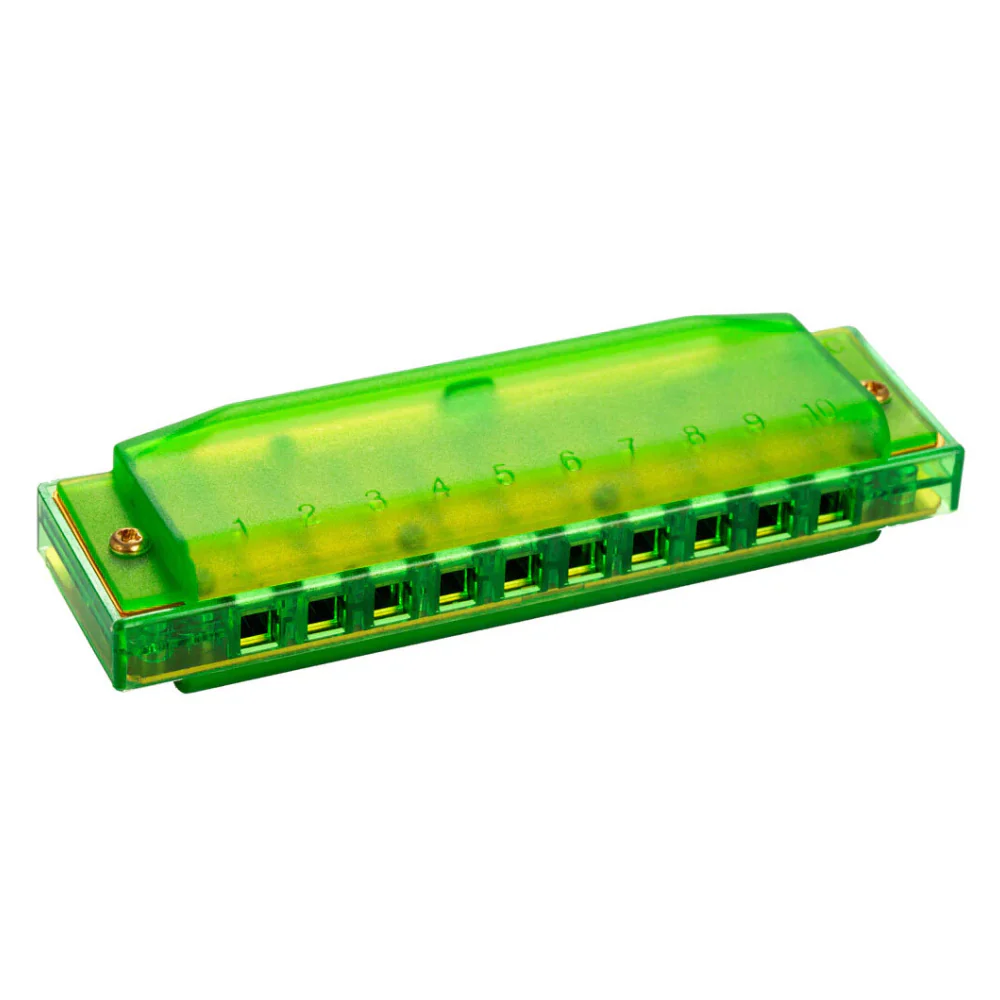 Hohner Kids Clearly Colourful Translucent Harmonica - Green - Image 4