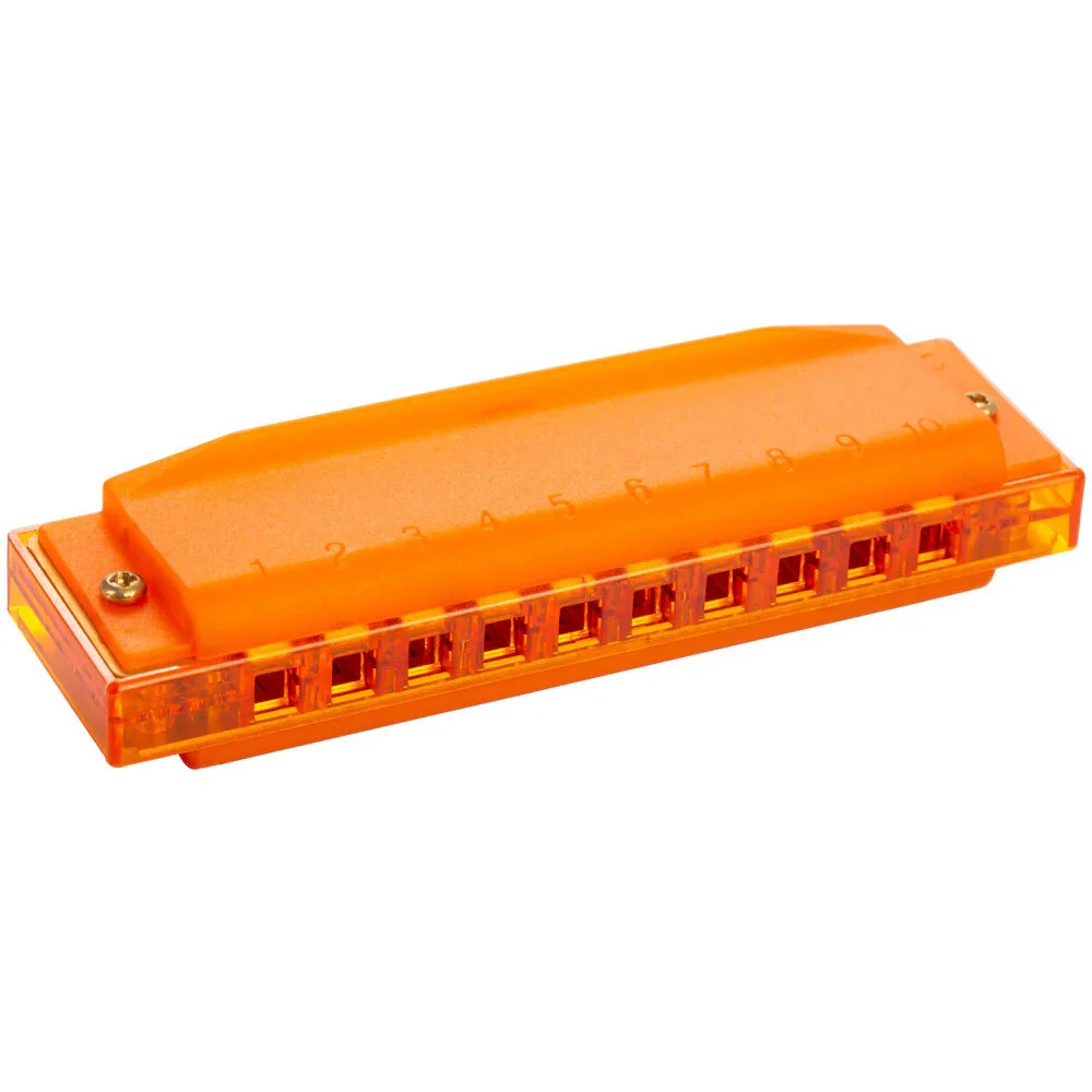 Hohner Kids Clearly Colourful Translucent Harmonica - Orange - Image 3